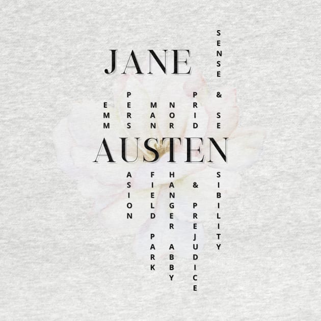 Jane Austen novels design by Miss Pell